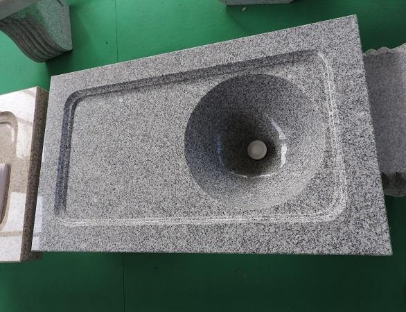 LAVABO IROKO TONDO - Granito grigio