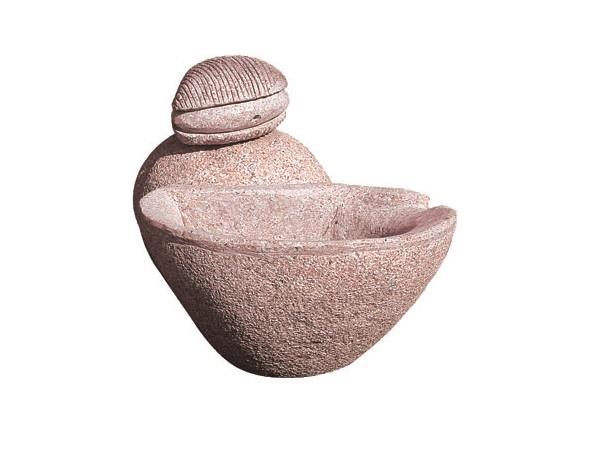 FONTANA CHIOCCIOLA CON CONCHIGLIA - Granito rosa
