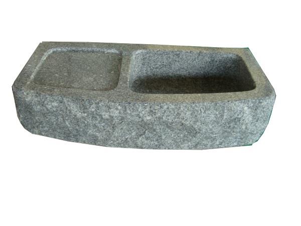 LAVABO LARICE CON SCOLAPIATTI - Granito grigio chiaro