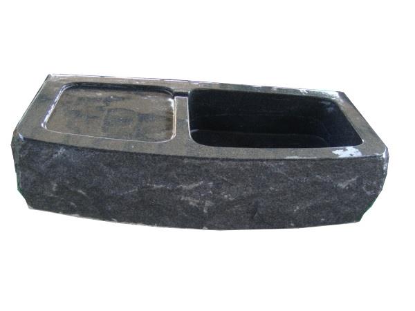 LAVABO LARICE CON SCOLAPIATTI - Granito grigio scuro